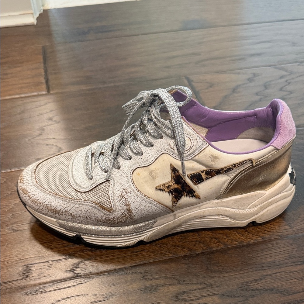 Golden Goose Women's Sneakers in Cream and Purple